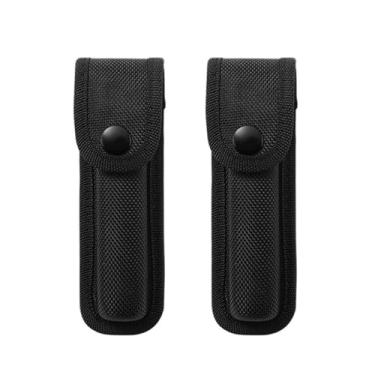 Imagem de Bolsa de faca de 2 peças para facas dobráveis, bainha de cinto de canivete de bolso, bolsa de ferramentas EDC com fecho de pressão e laço, para homens, caça, acampamento, churrasco