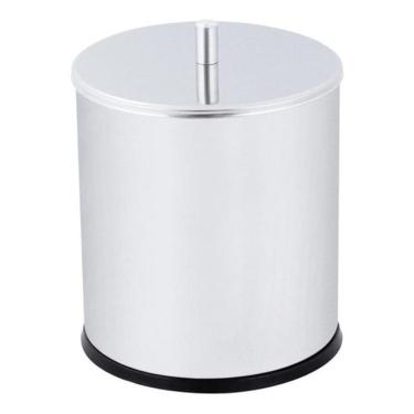 Imagem de Lixeira De Banheiro De Luxo - Metal Prata - 5 Litros Brinox