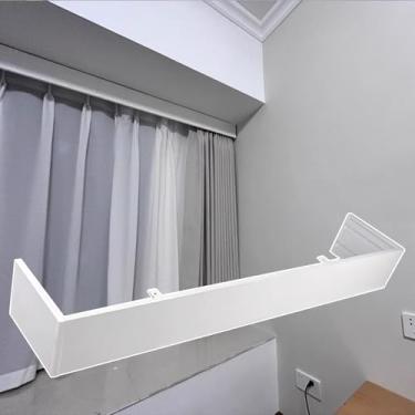 Imagem de Painel de decoração de trilho de teto com pelmet de cortina personalizável, cassete de sanefa de 5,4 m para banheiro de fazenda, capa elegante sem trilha, solução perfeita para decoração de casa