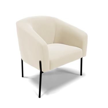 Imagem de Cadeira Sala de Jantar Pé de Ferro Preto Stella Veludo D03 - D'Rossi