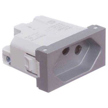 Imagem de Módulo Tomada 2 Pinos + Terra 20 Amperes 250 Volts Alumínio Orion S70203174 Schneider Modulo Tom