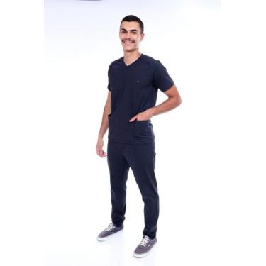 Imagem de Conjunto Scrub Pijama Cirurgico Palermo Preto Masculino - Rachele, M