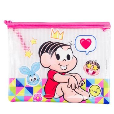 Imagem de Estojo Necessaire Turma da Mônica Média 17x21cm Infantil-Feminino