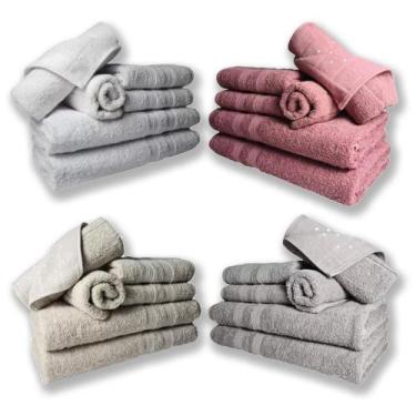 Imagem de Jogo De Toalhas 8 Banhos 8 Rostos 8 Grande Grossa - TOALHAS SHOW