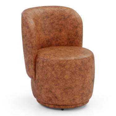 Imagem de Poltrona Orgânica Decorativa Living Molly Couríssimo Caramelo - Abmaza