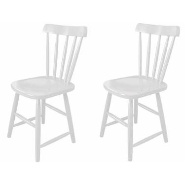 Imagem de Kit 4 Cadeiras Espanha Madeira Ass Anatomico em Mdf Branco