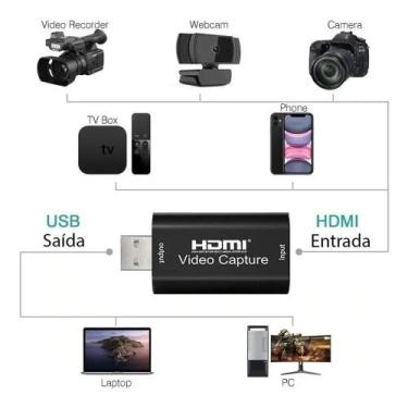 Imagem de Placa Captura Externa HDMI USB 2.0 4K 1080p para Streaming e - Congrat