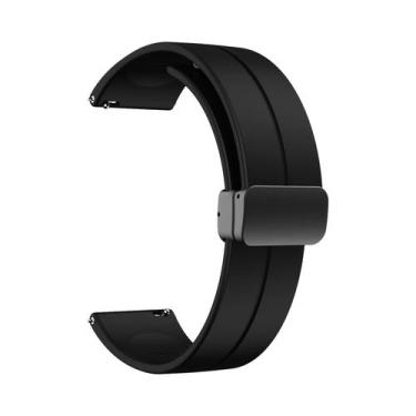 Imagem de Faixa de relógio de silicone com fecho tipo D magnético de 20 mm 22 mm