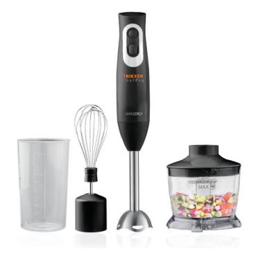 Imagem de Mixer E Processador Mallory Trikxer Chefpro 500w Black Inox Cor Preto,