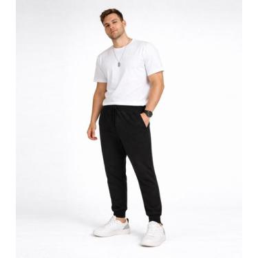 Imagem de Calça Masculina Jogger De Moletom CDKA Preto, GG, Preto