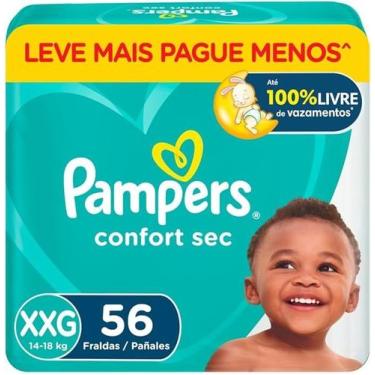 Imagem de Fralda descartavel pampers confort sec super xxg c/56 un