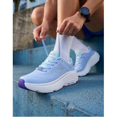 Imagem de Tênis De Corrida Skechers Cushioning Endeveador Feminino 129470, Azul,