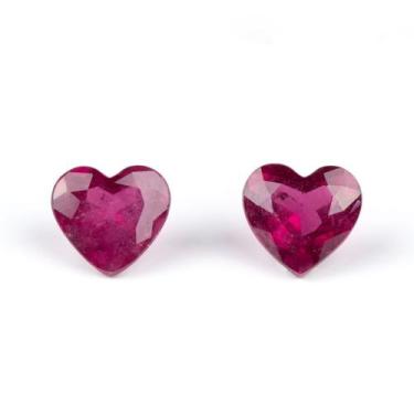 Imagem de Turmalina Rubelita Coração Par 4,86ct - ENE2ESE