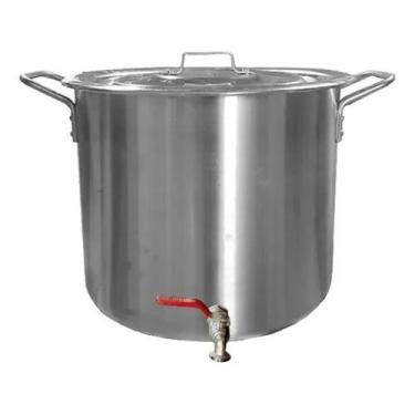 Imagem de Caldeirão Alumínio 38 Litros tam 38 Para Produção Cerveja - cia da bre