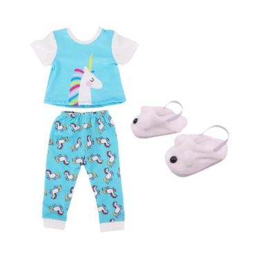 Imagem de Pijamas E Sapatos Para Bonecas De 18 Polegadas, Acessórios De Roupas P