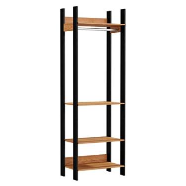 Imagem de Closet 1 Torre Olimpo 74 cm (LARG) Freijo Fosco com Preto Fosco - 52859 Sun House