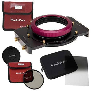 Imagem de Kit WonderPana FreeArc Essential CPL 0.9HE - Suporte de filtro de núcleo, tampa de lente, 66 suportes, filtros ND de gradação de borda dura 0,9 e filtros CPL de 145 mm para lente Fujifilm XF 8-16 mm f / 2,8 R LM WR