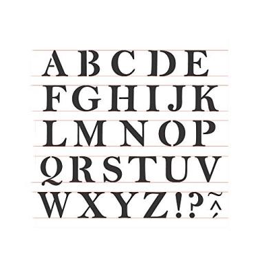 Imagem de Stencil de Acetato para Pintura OPA Simples 30,5 x 30,5 cm - 2516 Alfabeto Reto Maiúsculo