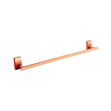 Imagem de Porta Toalha Banho 60cm Quadrado De Metal Rose Gold - Madrid