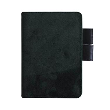 Imagem de A5 A6 Planner Capa de Livro Tecido Arte Caderno Diário do Aluno Papelaria Escolar, Verde Escuro, A6