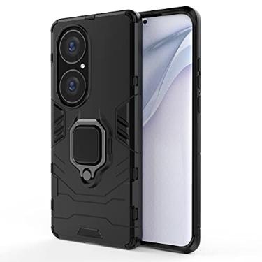 Imagem de For Huawei P50 Pro PC + TPU Shockproof Protective Case with Magnetic Ring Holder