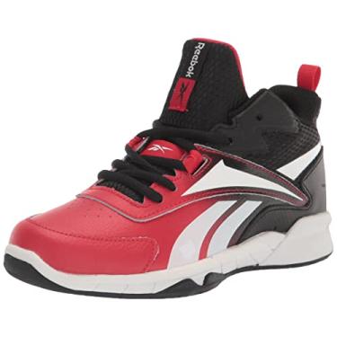 Imagem de Reebok Tênis de basquete unissex infantil More Buckets, Vetor vermelho/preto/branco, 6 Little Kid