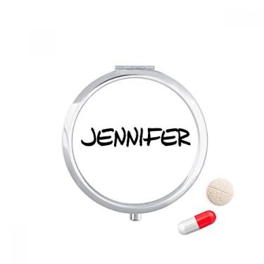 Imagem de Estojo de comprimidos Jennifer de caligrafia especial com nome inglês, caixa de armazenamento de medicamentos
