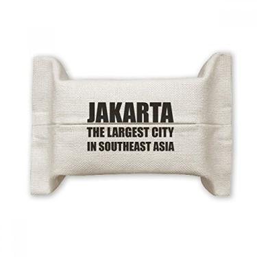 Imagem de Bolsa de linho de algodão para lenços faciais da maior cidade do Sudeste da Ásia de Jakarta