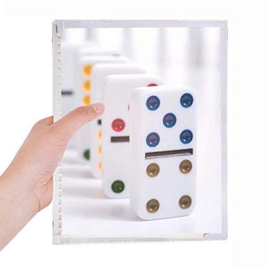 Imagem de Caderno de dados para jogos de dominó Pai Gow com folhas soltas e diário recarregável