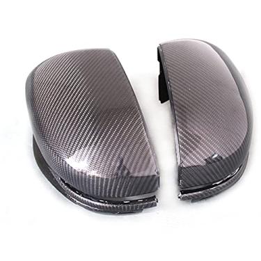 Imagem de VOCR Par de capa protetora 3K de fibra de carbono real com espelho lateral de plástico ABS de substituição direta para Honda FIT 2014 - com posição de luz