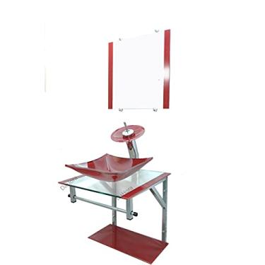 Imagem de Gabinete Vinho de Vidro Para Banheiro 40cm CR30cm