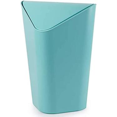 Imagem de Lixeira De Plástico Lixeira Quadrada Lixeiras De Reciclagem Lixeiras De Lixo Criativas Triangulares De Plástico Lixeira De Canto De Quarto,azul A,YUYANAIAI