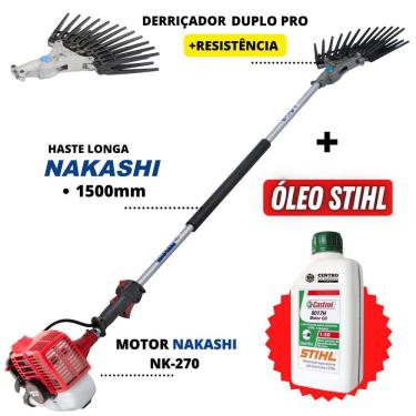 Imagem de Derriçadeira Profissional de Café Nakashi Com Haste de 1500mm e Mão de Garra Dupla Para...