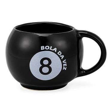 Imagem de Caneca Preta Formato Bola 8 De Sinuca Bola Da Vez Porcelana 500ml