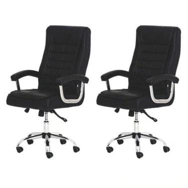 Imagem de Kit 2 Cadeiras De Escritório Presidente Big Preta