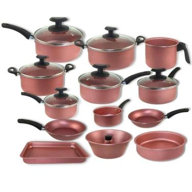 Imagem de Conjunto 13 Peças Panelas Frigideiras Assadeiras Teflon