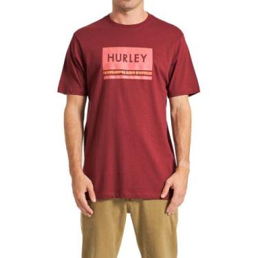 Imagem de Camiseta Hurley Skull Masculina Vinho
