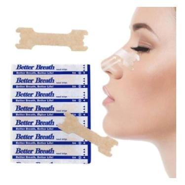 Imagem de 50 unid Dilatador Nasal Adesivo Anti Ronco com Embalagem Individual Adesividade Forte (M =5,5cmx1,6cm (Tam Padrao))