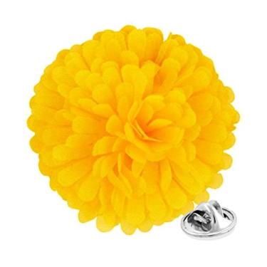 Imagem de Vittorio Vico Alfinete de lapela de flor de cravo formal masculino premium - Boutonniere para homens, broche, 2.5" (6.36CM), Poliéster, Não aplicável