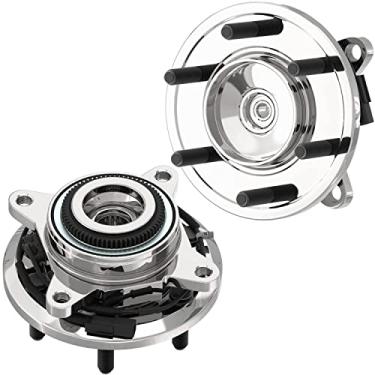 Imagem de 515142 Rolamento de roda dianteira e conjunto de cubo 6 terminais com ABS para Ford Expedition, Ford F-150, Lincoln Navigator Hub rolamento conjunto 4WD 4x4 apenas 2 peças