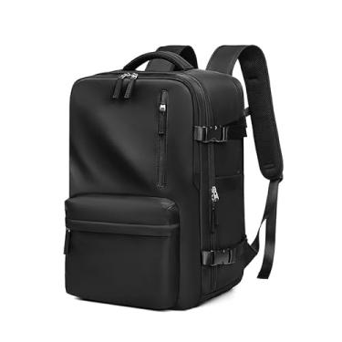 Imagem de INFEYLAY Mochila feminina de viagem, 40,6 cm, expandida, 39L, carregamento USB, para laptop e bolsa para sapatos, Preto, Large