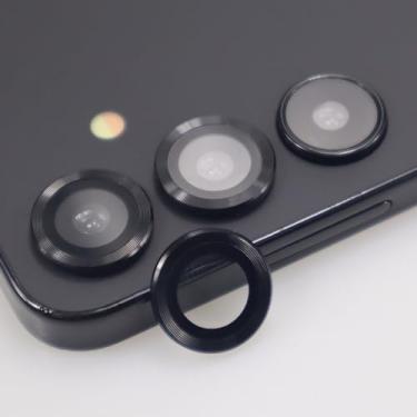 Imagem de BONVAN Para Samsung Galaxy S24 Plus Protetor de Lente de Câmera Metal Cristal Vidro Temperado Acessórios Capa para (Preto, S24 Plus)
