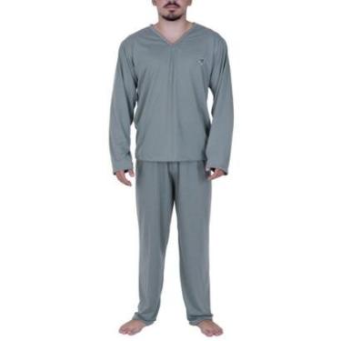 Imagem de Pijama de Inverno Manga Longa Calça Comprida Adulto Masculino Terra e Mar-Masculino