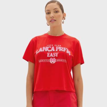 Imagem de Camiseta Easy Lança Perfume Manga Pr25 Vermelho Feminino