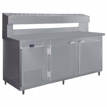 Imagem de Balcão Condimentado 2 Portas Rf041 Frilux Balcão Refrigerado 500 Litros Inox 220v