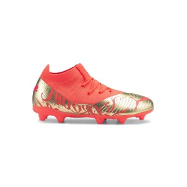 Imagem de PUMA Tênis infantil unissex Future Z 3.4 Neymar Jr. Firm Artificial Ground, Coral Fiery - ouro, 11 Big Kid