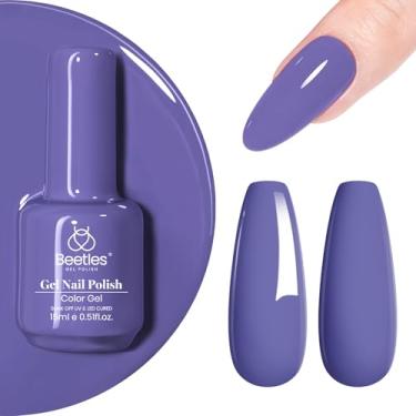 Imagem de Esmalte de gel Beetles – 15 ml azul roxo, cor pervinca, lâmpada de LED UV, design de esmalte de gel de salão, presente de casa DIY para mulheres e meninas