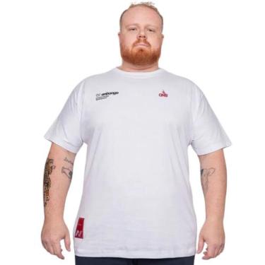 Imagem de Camiseta Masculina Onbongo Plus Size Branca ON330, XP