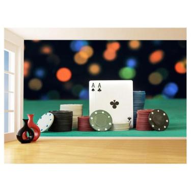 Imagem de Papel De Parede 3D Salão De Jogos Cartas Poker 3,5M Jcs68 - Você Decor