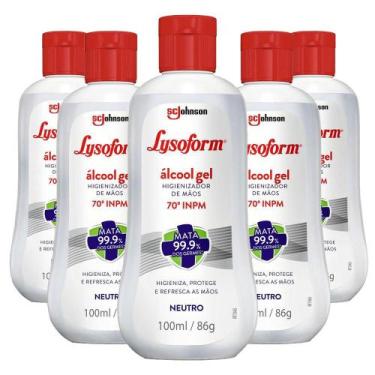 Imagem de Kit 5 Álcool Em Gel Lysoform Higienizador Neutro 100ml